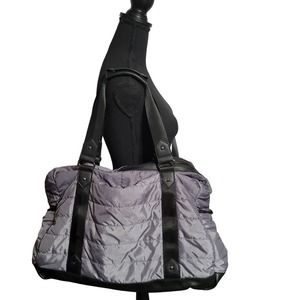 Cynthia Rowley Large Gray Puffy Duffle Bag